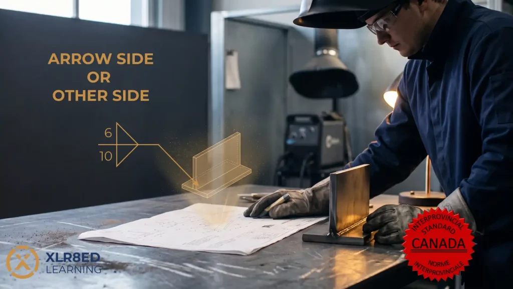 Arrow Side or Other Side &mdash; Red Seal Welder Exam Prep Weld Symbols